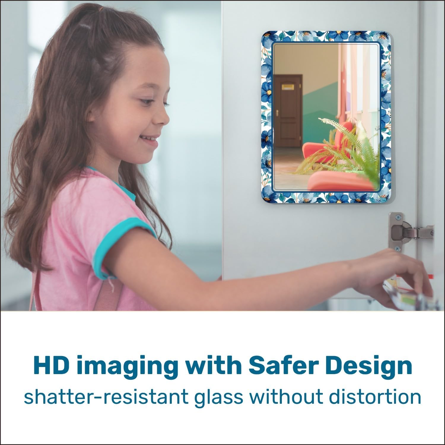 Magnetic Mirrors for Locker, 5 inch x 7 inch, 2 Pack J227915