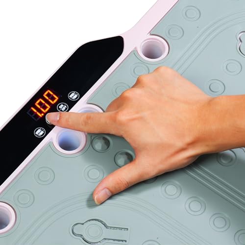 Pink Vibration Plate Fitness Machine with Handle 120 Speed Levels F7288
