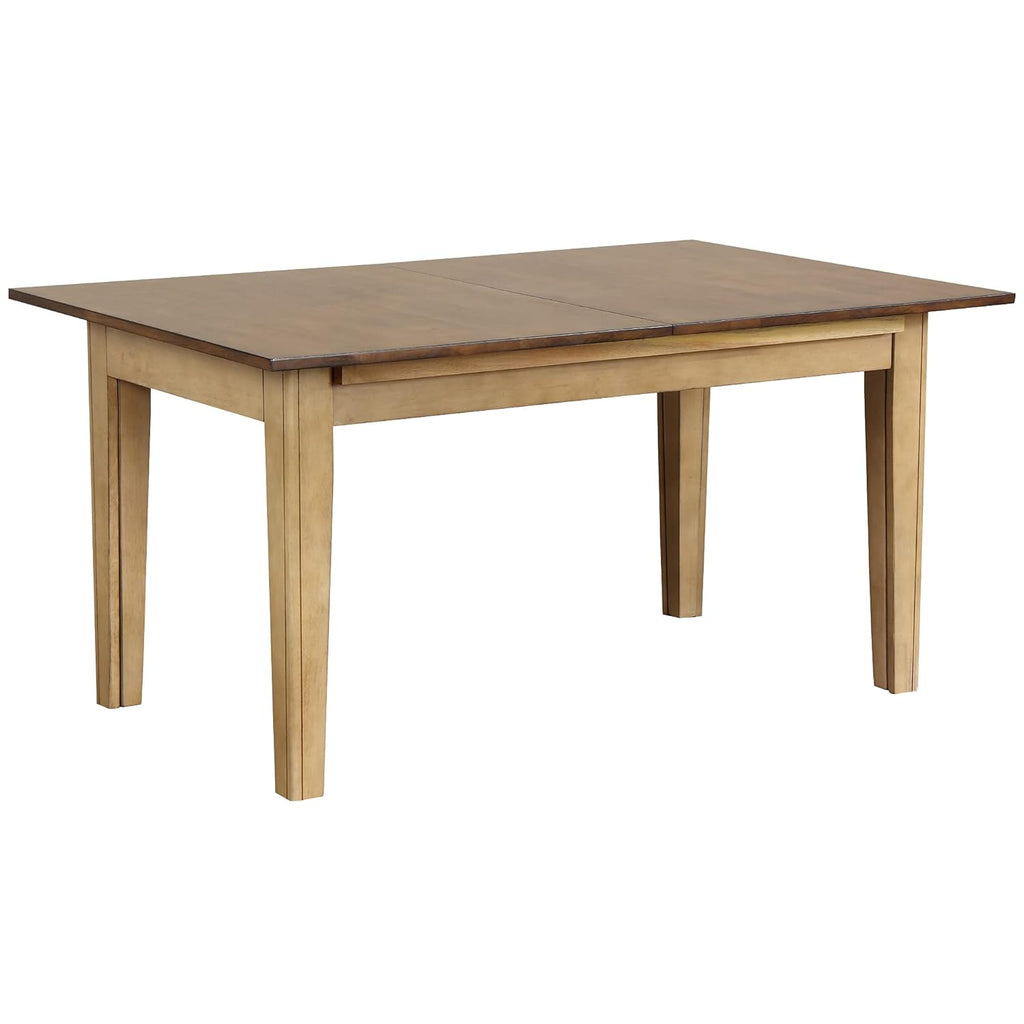 Distressed two tone light creamy wheat with warm pecan finish top Dining Table G104