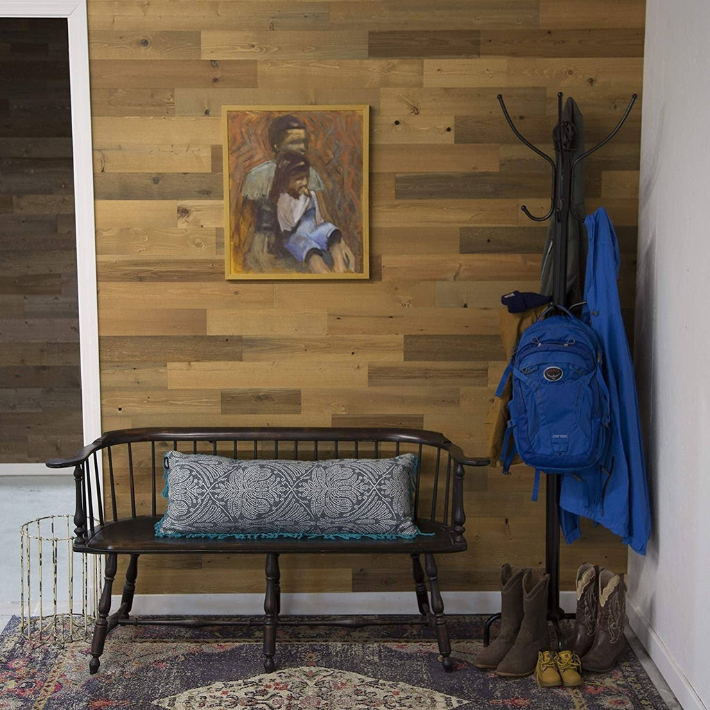 Reclaimed Wooden Wall Planks - Peel and Stick - 40 Sq. ft. - 5x22 Width C945