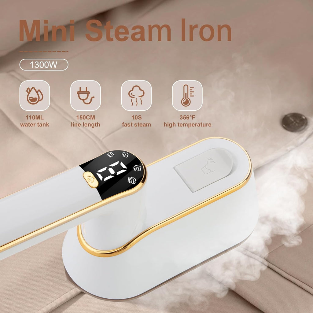 1300W Portable Handheld Clothes Steamer with LCD Screen D505