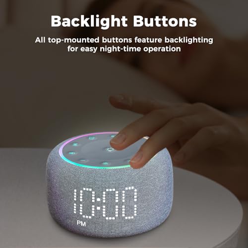 White Noise Machine Alarm Clock with Bluetooth Speaker M238