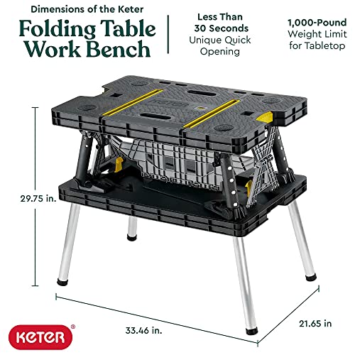 Folding Work Table with Clamps S804