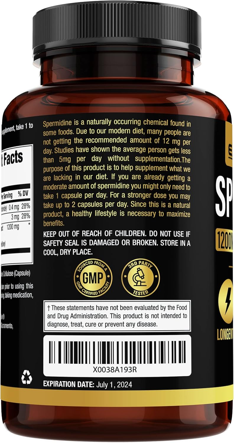 90 Capsules Spermidine Supplements 1200mg O468
