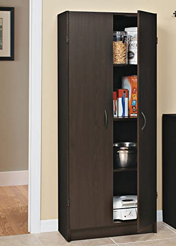 White 2 Door Pantry Cabinet with Adjustable Shelves R925