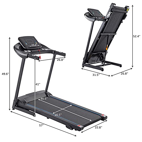 Silver Foldable Electric Treadmill with Bluetooth K7989