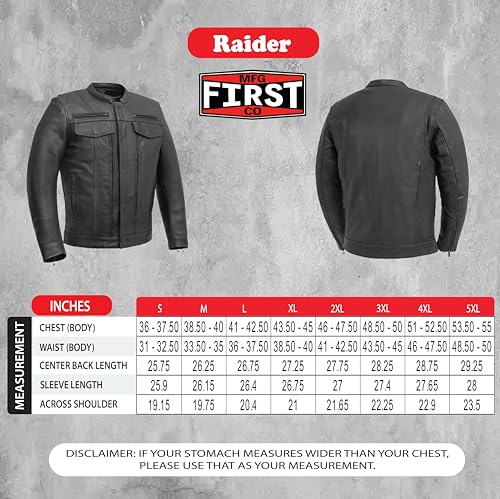 Men's Motorcycle Biker Riding Leather Jacket K141