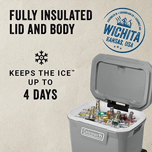 Insulated Portable Cooler with Heavy Duty Wheels, 100+ Can Capacity Y863
