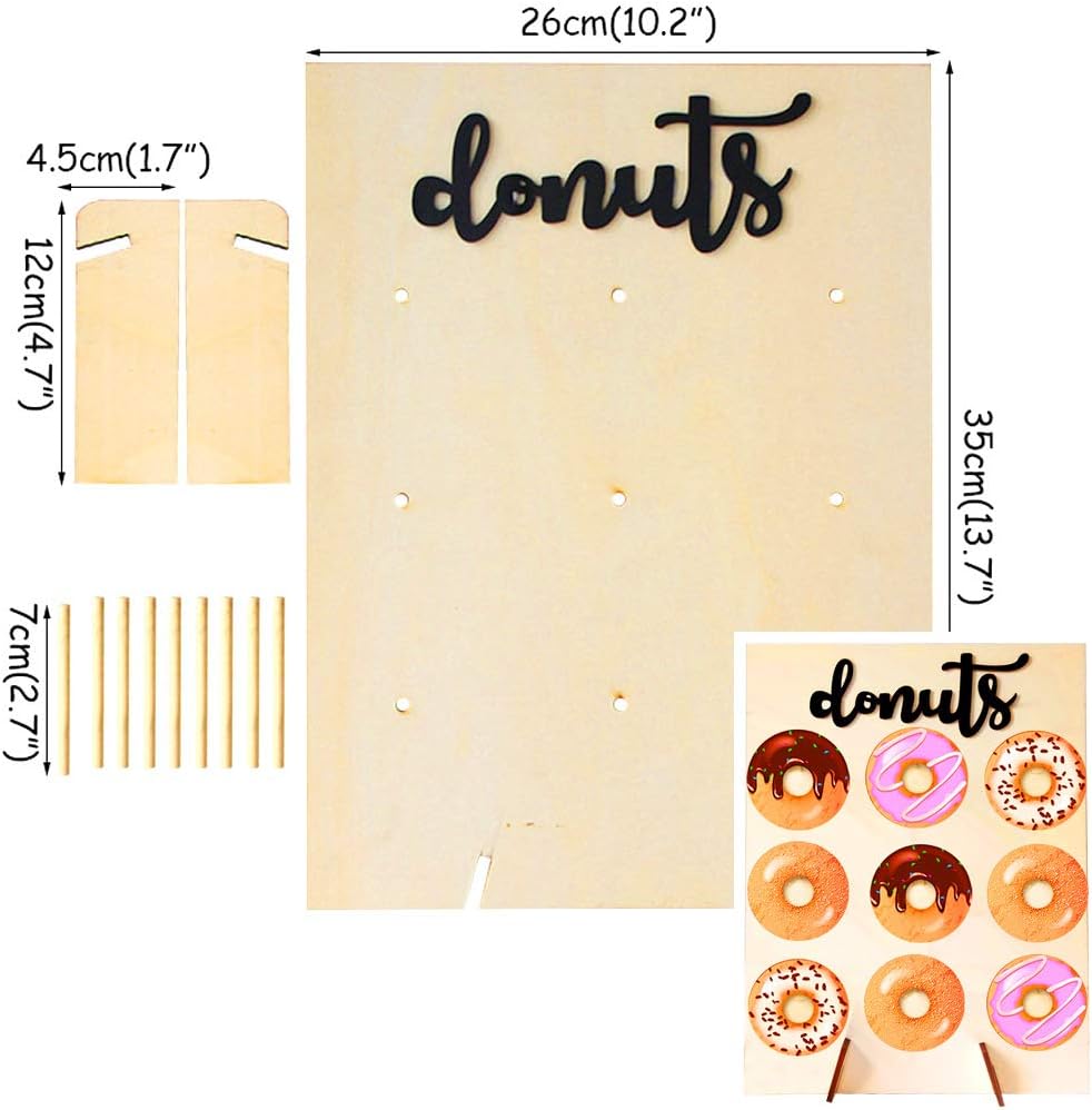 Wood Doughnuts Display Stand Q73105