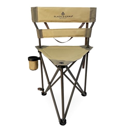 Black Tripod Hunting Stool with Steel Frame G44642