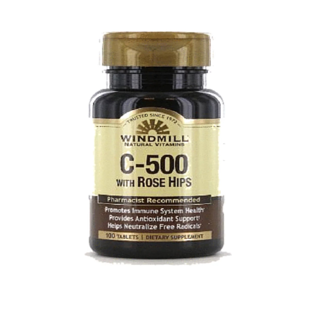 Vitamin C-500 Tablets Rose Hips 100 Tablets Pack of 2 F3423