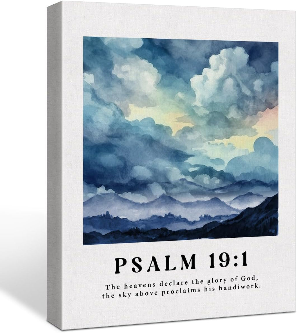 Bible Verse Wall Art Decor Framed Canvas Poster Print 12 x 15 inch Q533336