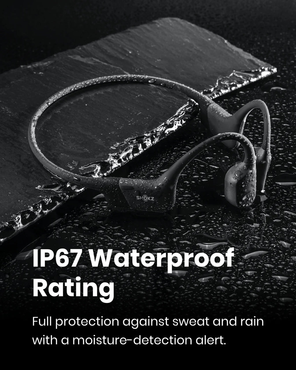 Black Bone Conduction Waterproof Bluetooth Headphones I15618