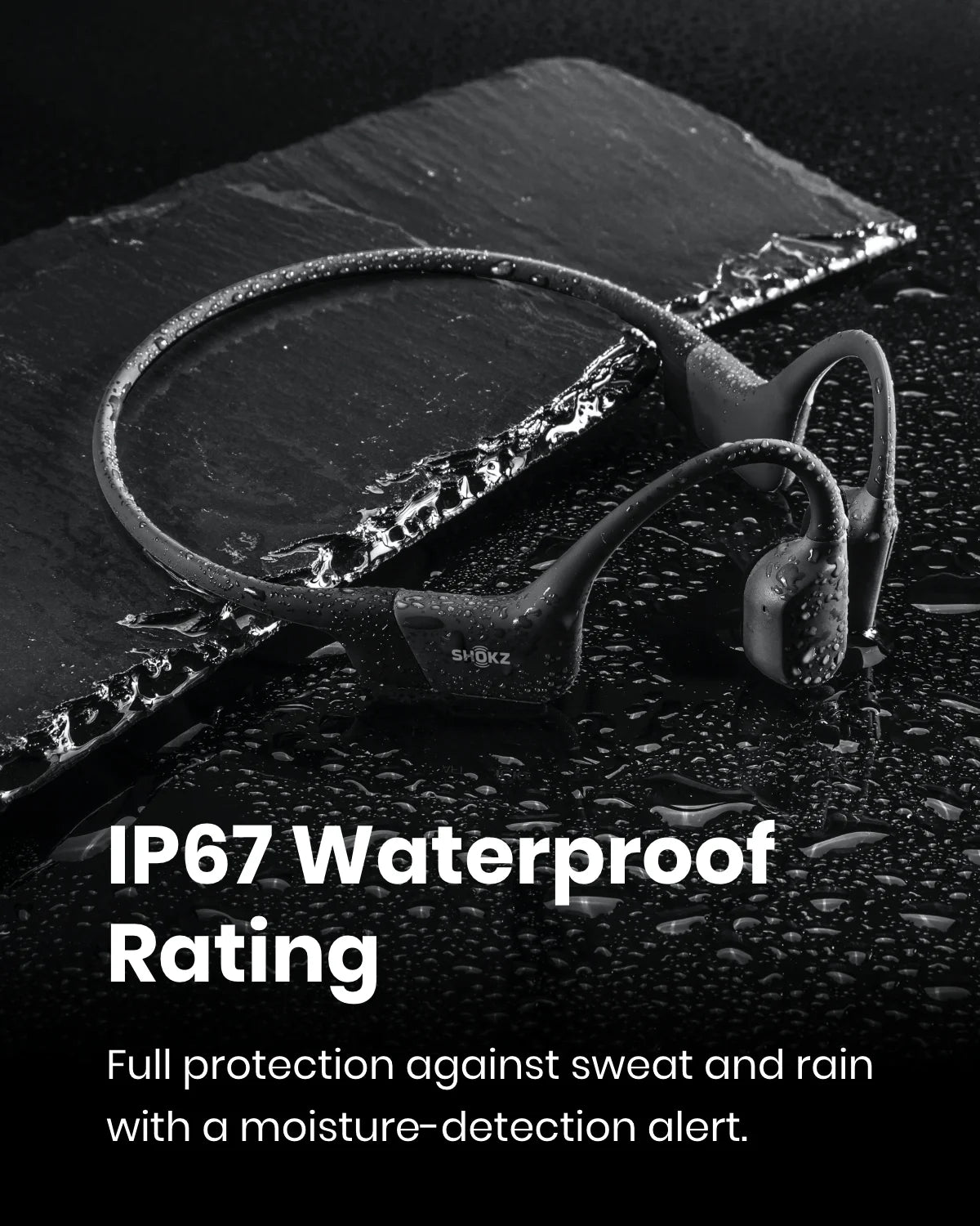 Black Bone Conduction Waterproof Bluetooth Headphones I15618