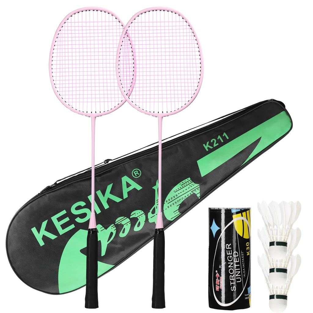 Sports Badminton Racquets Set Lightweight 2 Player Racket Sets G70867