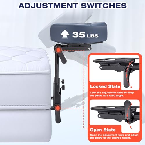 Blue Adjustable Memory Foam Mattress Top Massage Kit with Face Cushion H80191