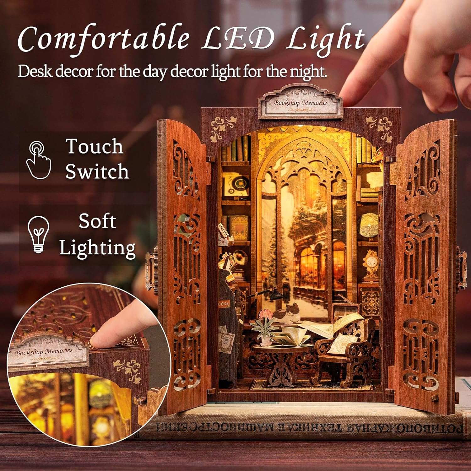 3D Wooden Puzzle Book Nook Kit L1471