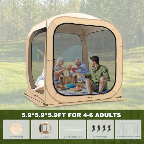 Screen House Tent Instant Pop-Up Tent Shelter Q452
