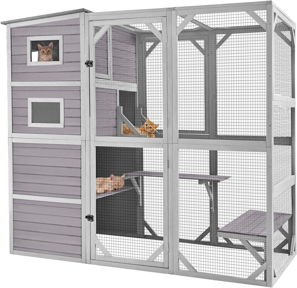 77 Inch 4 Tier Cat Enclosure U155