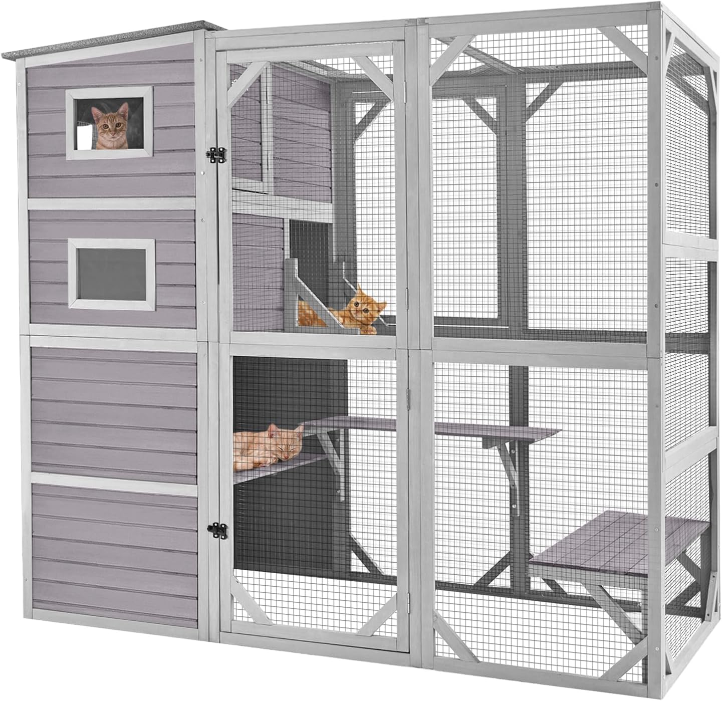 77 Inch 4 Tier Cat Enclosure U155