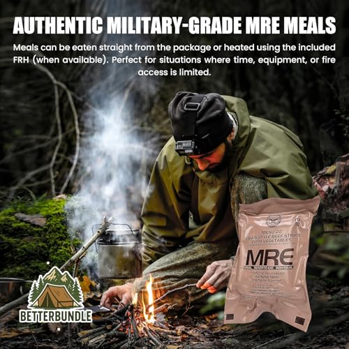 Variety Pack of 12 MRE Meals Ready to Eat with Flameless Heater A767