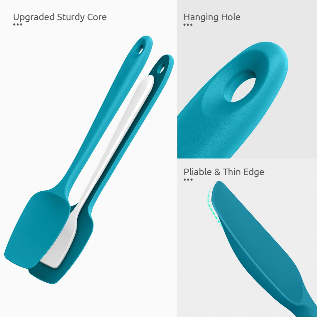 600°F High Heat Resistant Silicone Spoon Spatula Set of 3 N70408