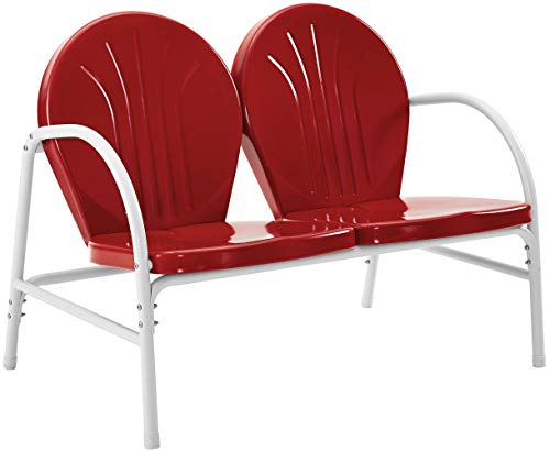 2-Piece Metal Outdoor Conversation Set with Table and Loveseat - Grasshopper Green V8934