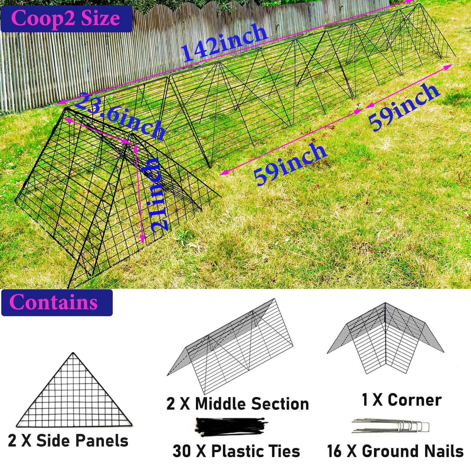 Chicken Tunnels for Yard Chicken Run Coop Tunnel Z876403