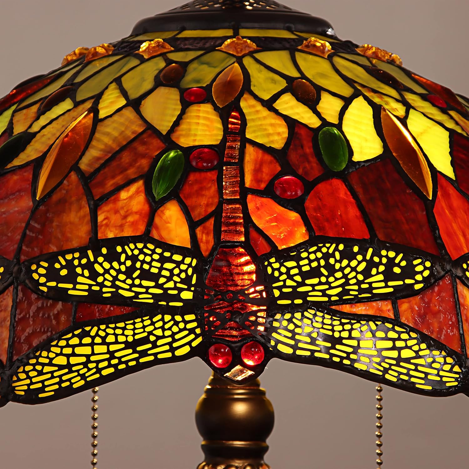 Tiffany-Style 2 Light Dragonfly Table Lamp 16" Shade R57630