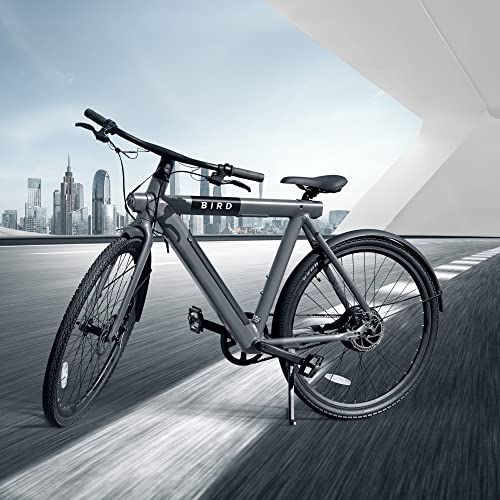 Black 28" Electric Commuter Mountain Bike with 500W Motor, 36V Removable Battery, LCD Display, Disc Brake, Belt Drive G841575
