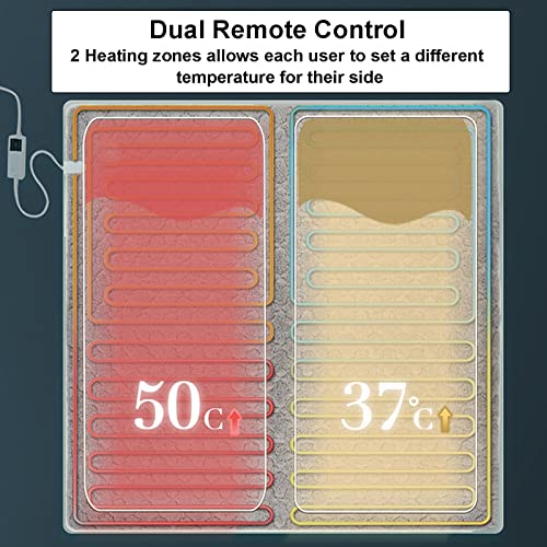 Blue King Dual Control Electric Heated Flannel Blanket R65229