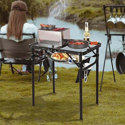 Silver 32”x32” Aluminum Folding Grill Table Q560