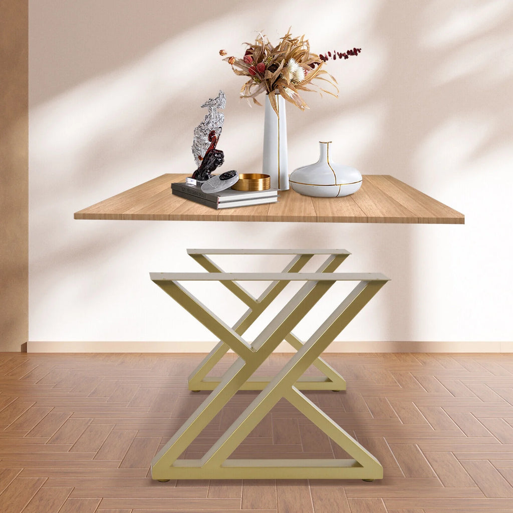 16" Metal Table Legs Gold Steel J456392