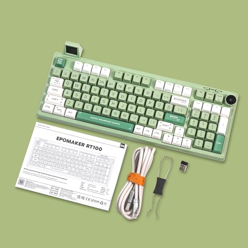 97 Keys Gasket Mechanical Keyboard with Customizable Display Screen, Knob, Hot Swappable Socket, 5000mAh Battery O5498