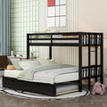 Over King Solid Wood Bunk Bed with Trundle (Espresso) Q942763