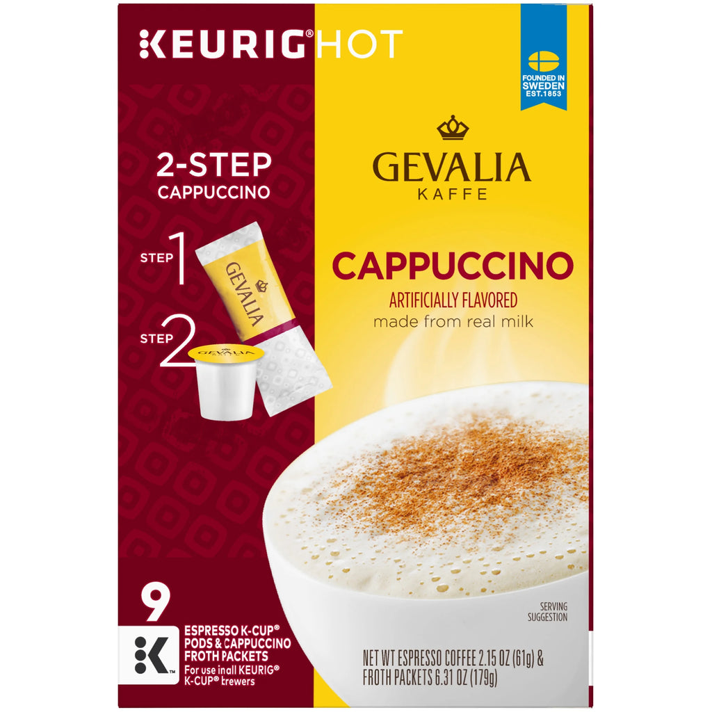 9 ct Box Cappuccino Espresso Coffee Pods Kit B75142