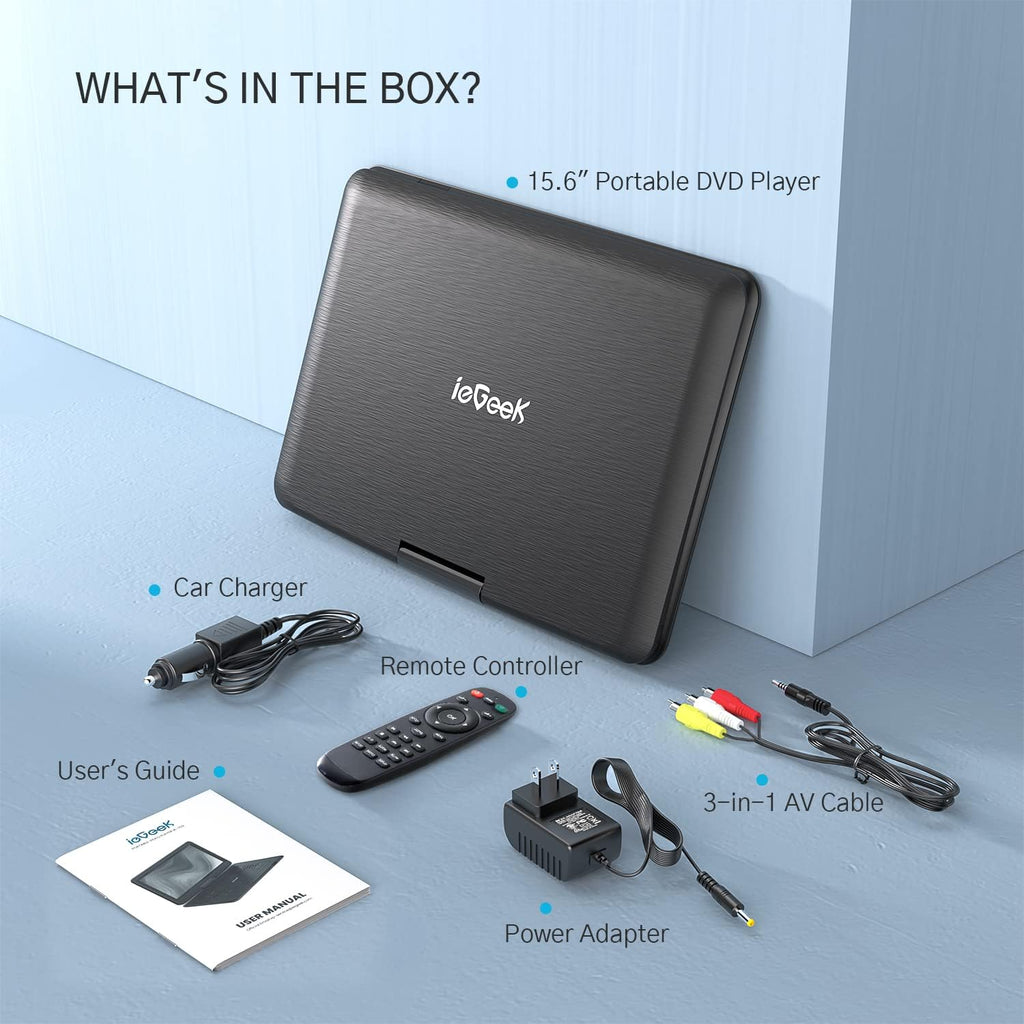 17.5" Portable DVD Player with 15.6" Swivel HD Screen W193709