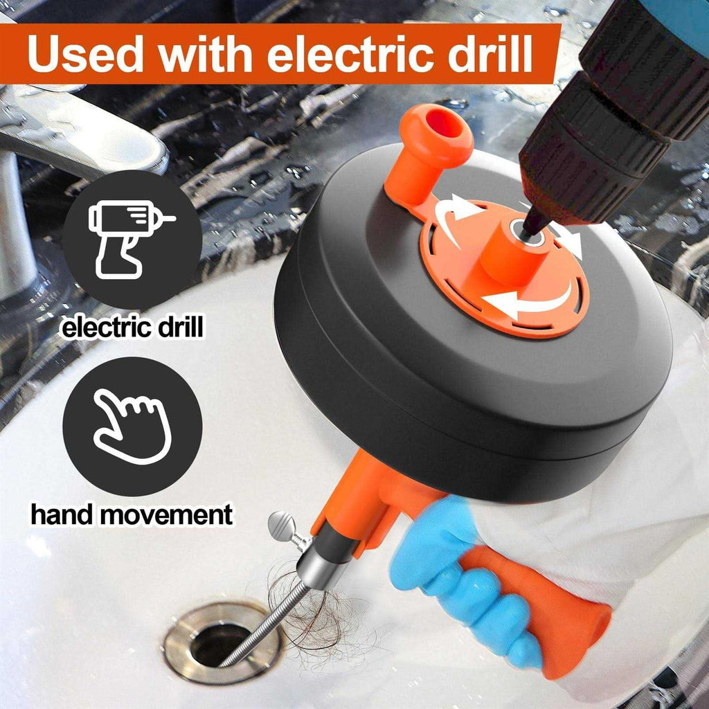 Heavy Duty Flexible Steel Drum Drain Auger with Drill Adapter W509170