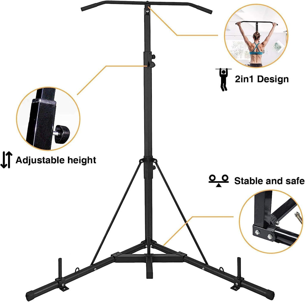 Heavy Bag Stand Folding Boxing Stand with Pull Up Bar Portable Sandbag Rack Free Standing Punching Bag Stand L315172