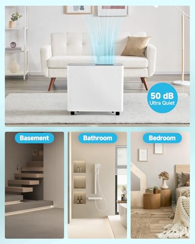 52 Pints Energy Star Dehumidifier with Drain Hose, 0.85 Gal Water Tank F34435