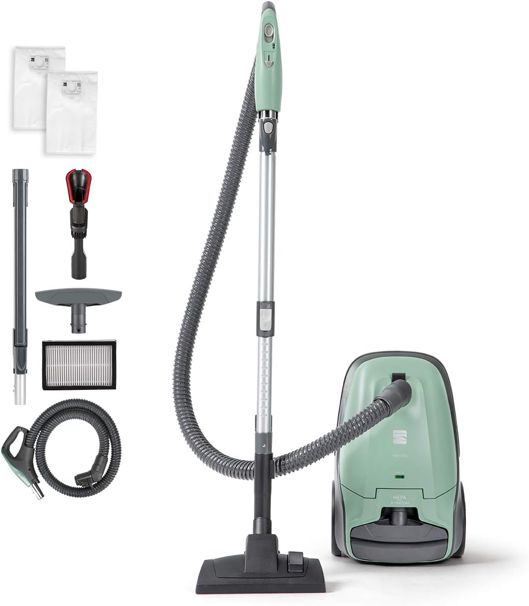 Lightweight Bagged Canister Vacuum Cleaner with HEPA T383974