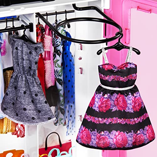 Blonde Fashion Doll & Pink Closet Playset with Clothes & 12 Accessories E42537