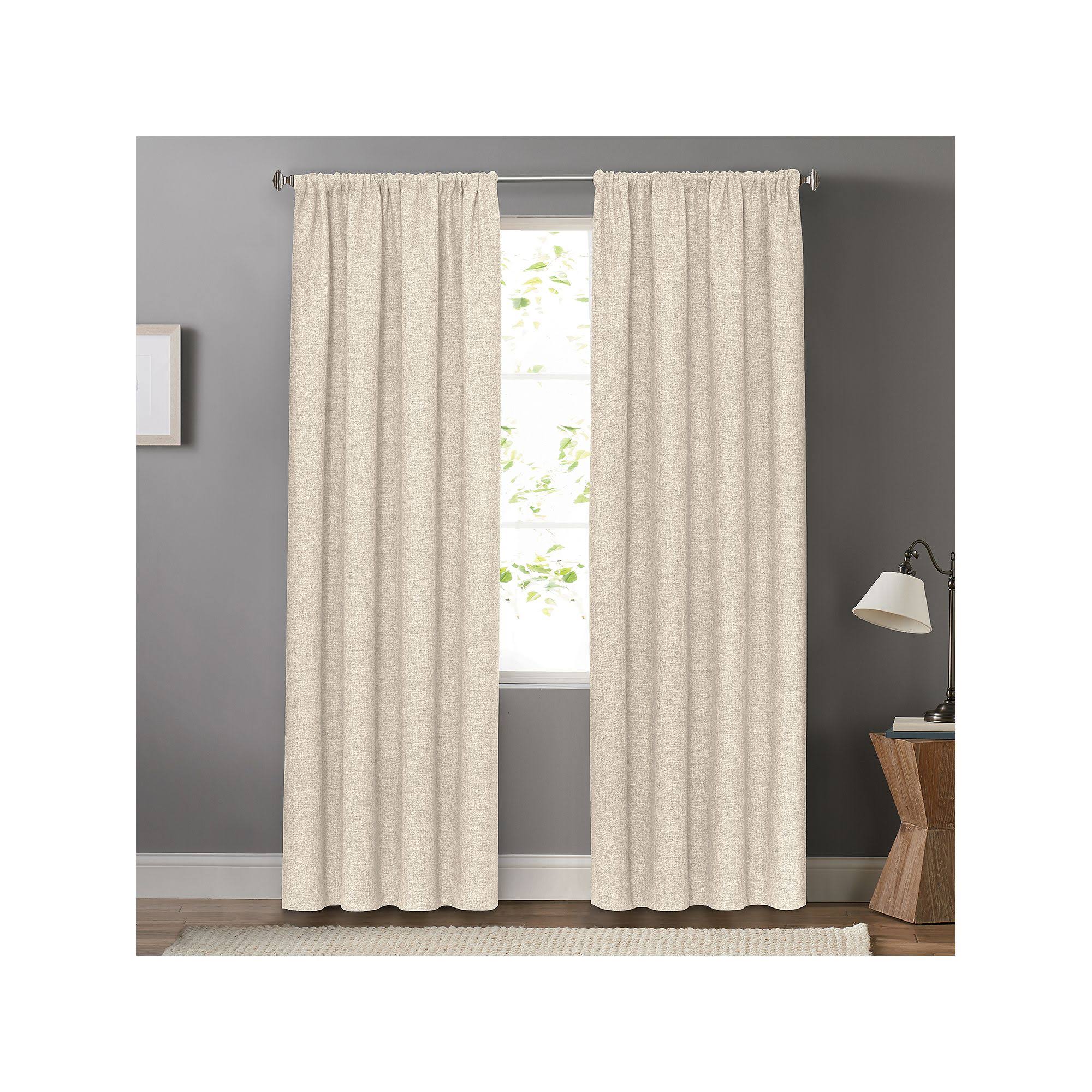 Beig/Green 50x84 Blackout Window Curtain W637