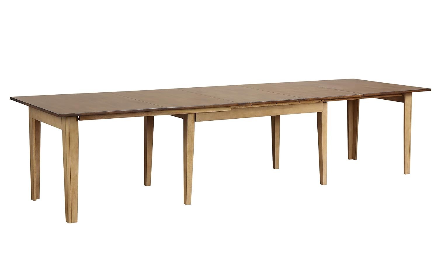 Distressed two tone light creamy wheat with warm pecan finish top Dining Table G104