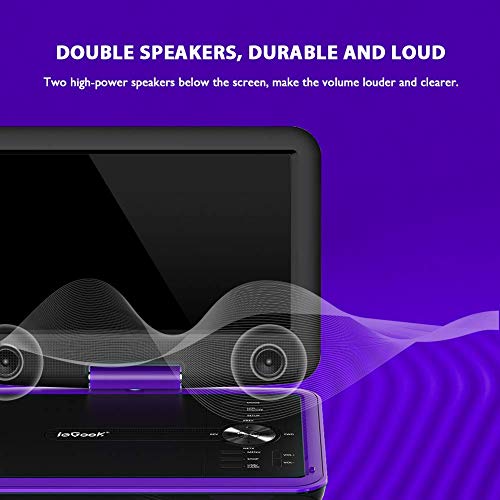 11.5" Portable DVD Player with Rechargeable Battery, Red E157577