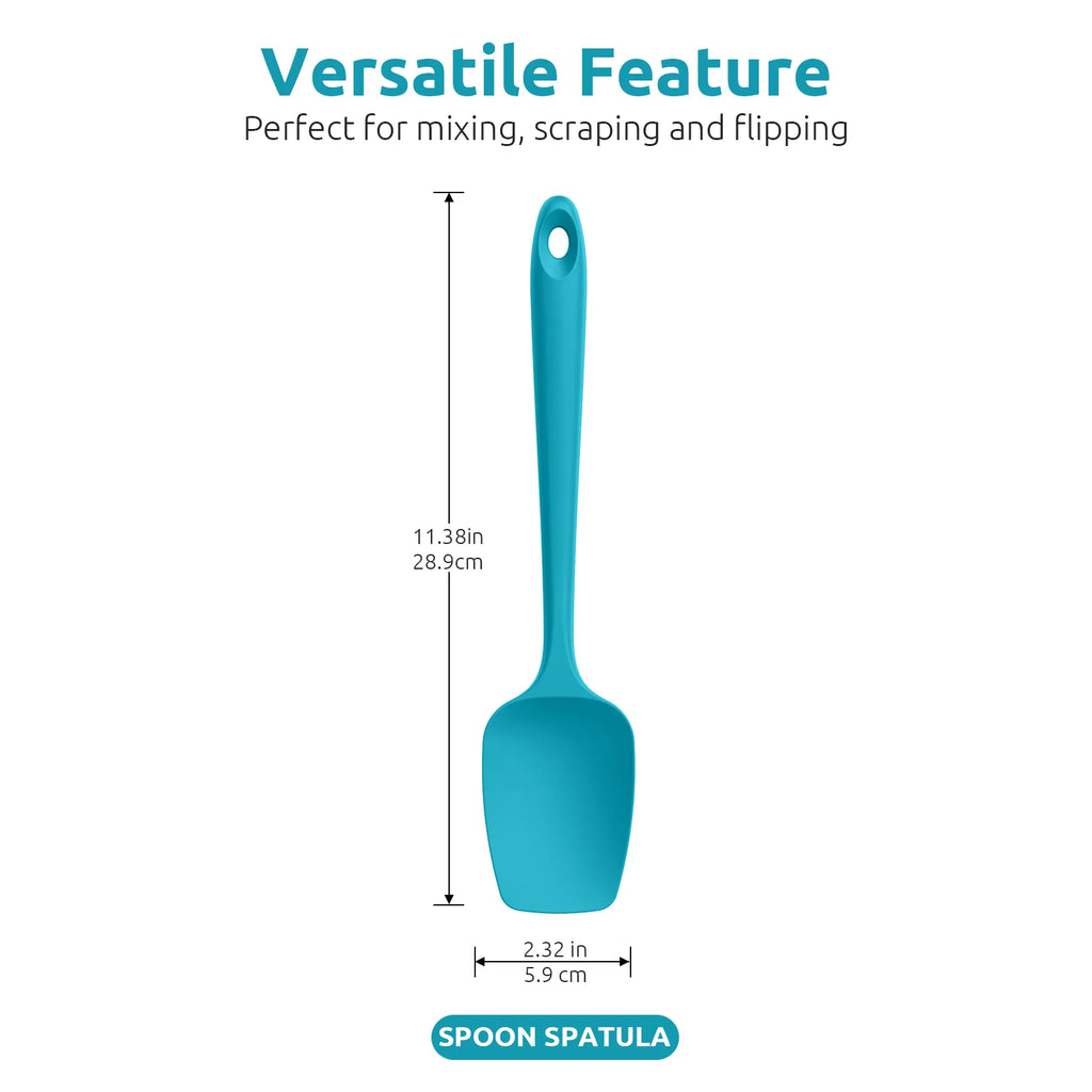 600°F High Heat Resistant Silicone Spoon Spatula Set of 3 N70408