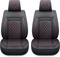 Black & Red Faux Leather Seat Covers S5087