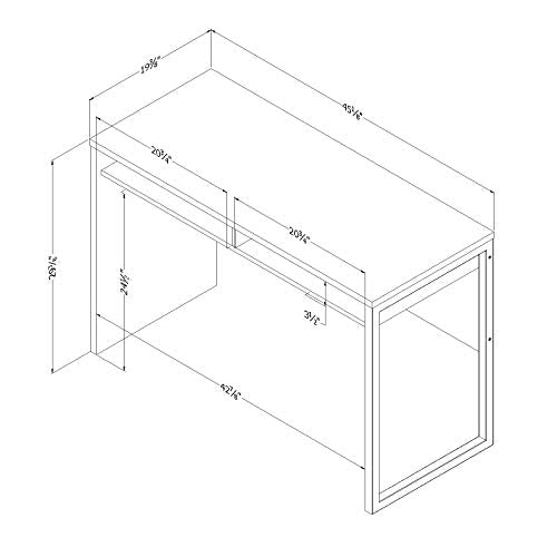 Pure White Metal Desk O166