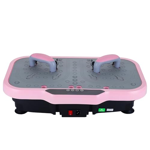 Pink Vibration Plate Fitness Machine with Handle 120 Speed Levels F7288