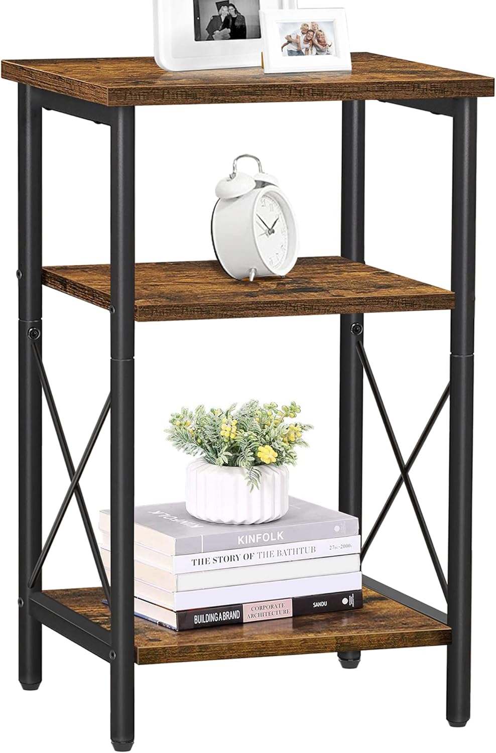 3-Tier End Table with Charging Station and USB Ports G4072